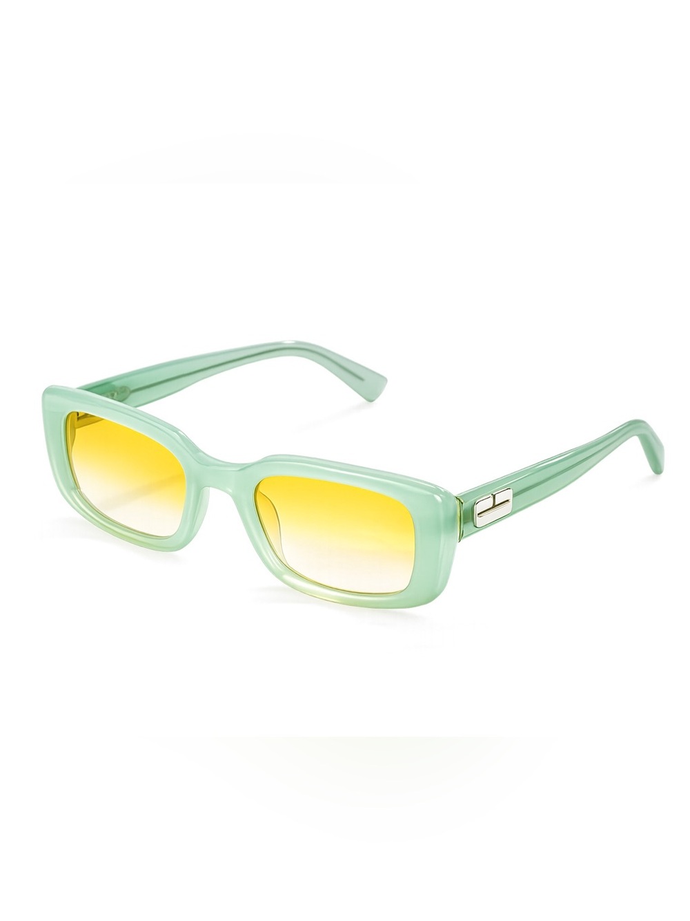 Clinique Mint Green Sunglasses with Yellow-Tinted Lenses